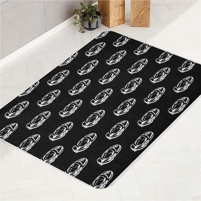 hypebeast bape monochrome human bath rugs