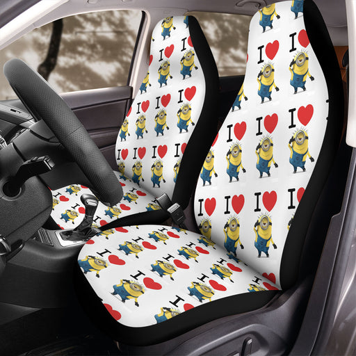 i love minions forever Car Seat Covers