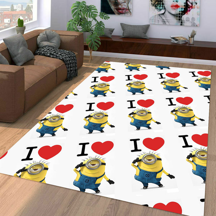 i love minions forever Living room carpet rugs