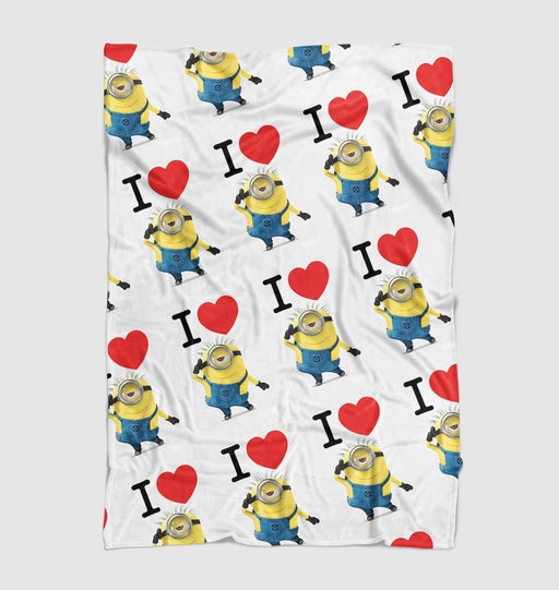 i love minions forever Ultra soft fleece blanket