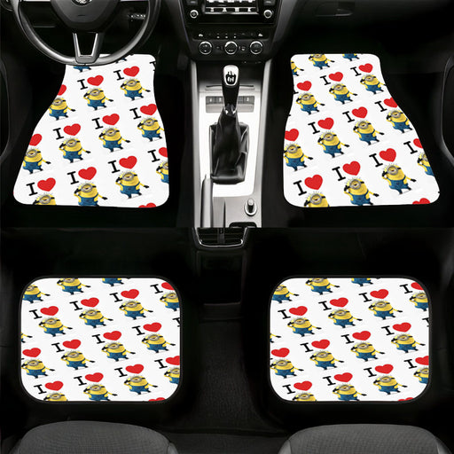 i love minions forever Car floor mats Universal fit