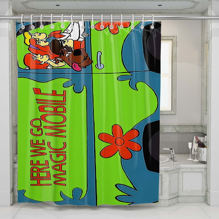 scooby doo mystery machine car shower curtains