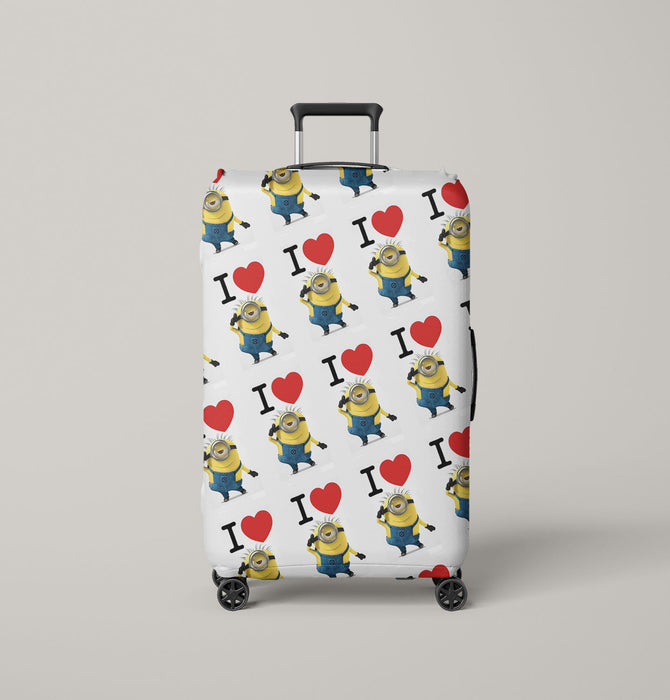 i love minions forever Luggage Cover | suitcase