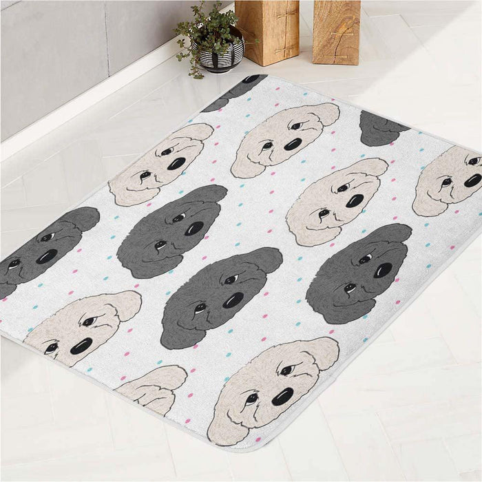 i love my pet the black and white dogs bath rugs