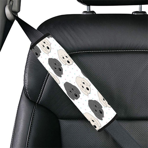 i love my pet the black and white dogs Car seat belt cover