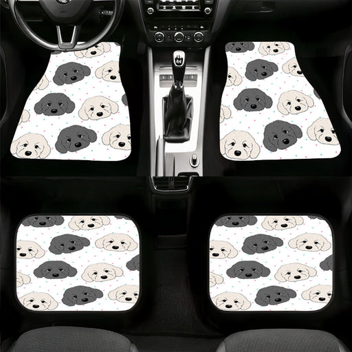 i love my pet the black and white dogs Car floor mats Universal fit