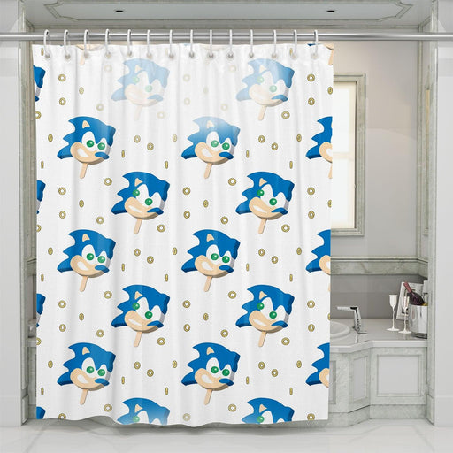 ice cream sonic th hedgehog shower curtains