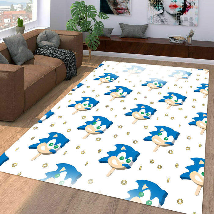 ice cream sonic th hedgehog Living room carpet rugs