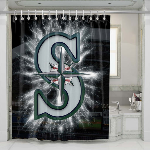 seattle mariners baseball 3 shower curtains