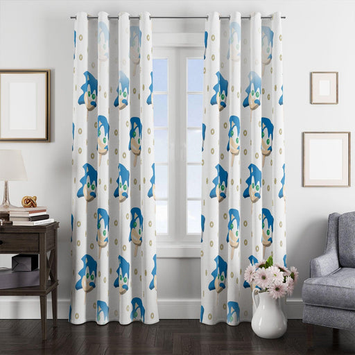 ice cream sonic th hedgehog window Curtain