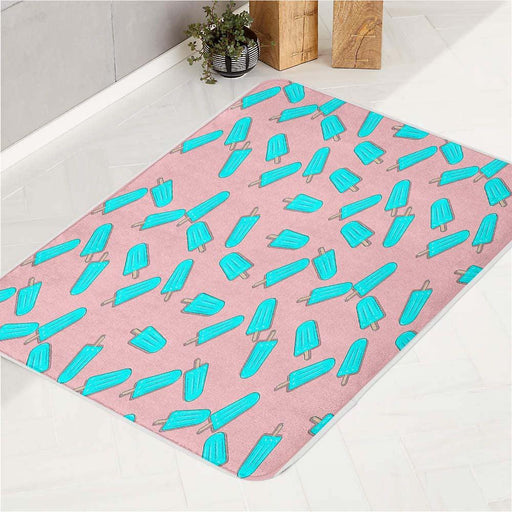 ice cream stick blue bath rugs