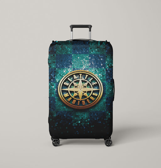 seattle mariners glitter logo Luggage Cover | suitcase
