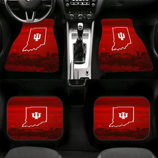 iu basketball team red logo Car floor mats Universal fit