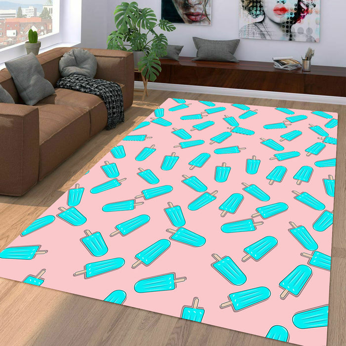 ice cream stick blue Living room carpet rugs