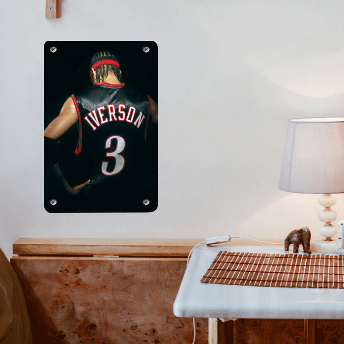 iverson number three player nba Poster Metal print wall art