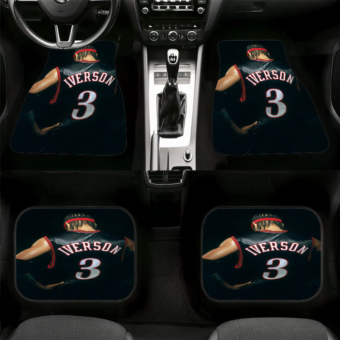 iverson number three player nba Car floor mats Universal fit