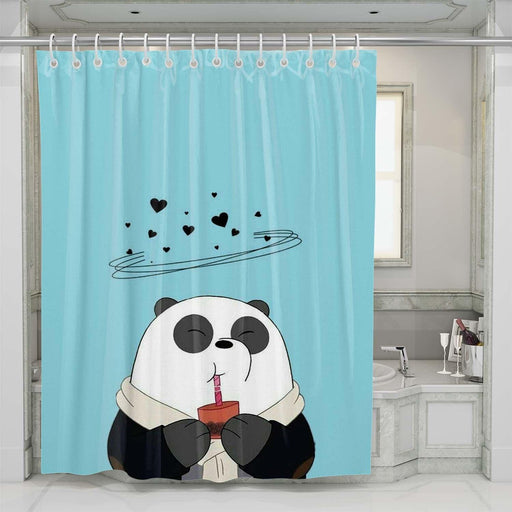 ice bear eating shower curtains