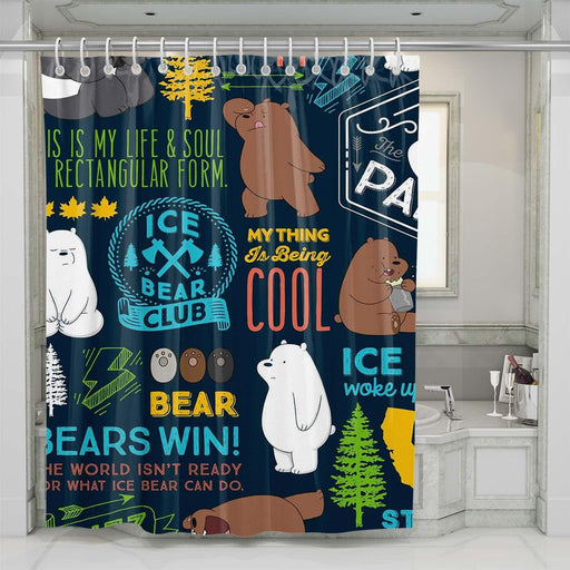 ice bear pattern shower curtains