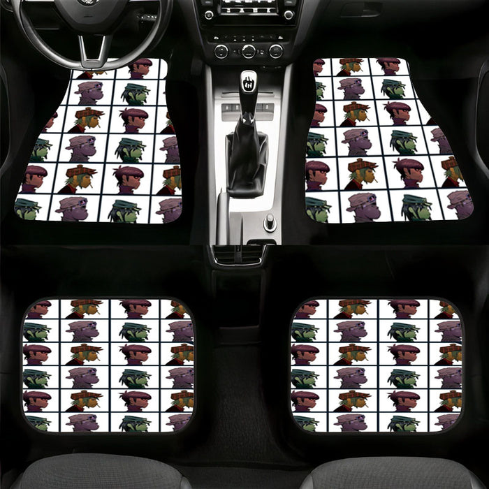 iconic cartoon style of gorillaz Car floor mats Universal fit