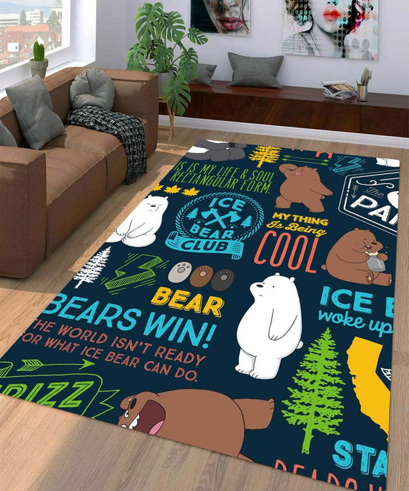 ice bear pattern Living room carpet rugs