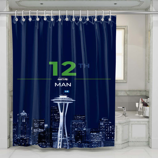 seattle seahawks 12 man shower curtains