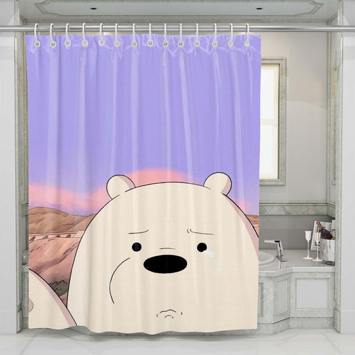 ice bear sad shower curtains