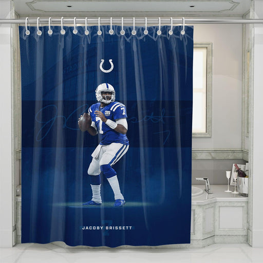 jacoby brissett nfl player shower curtains