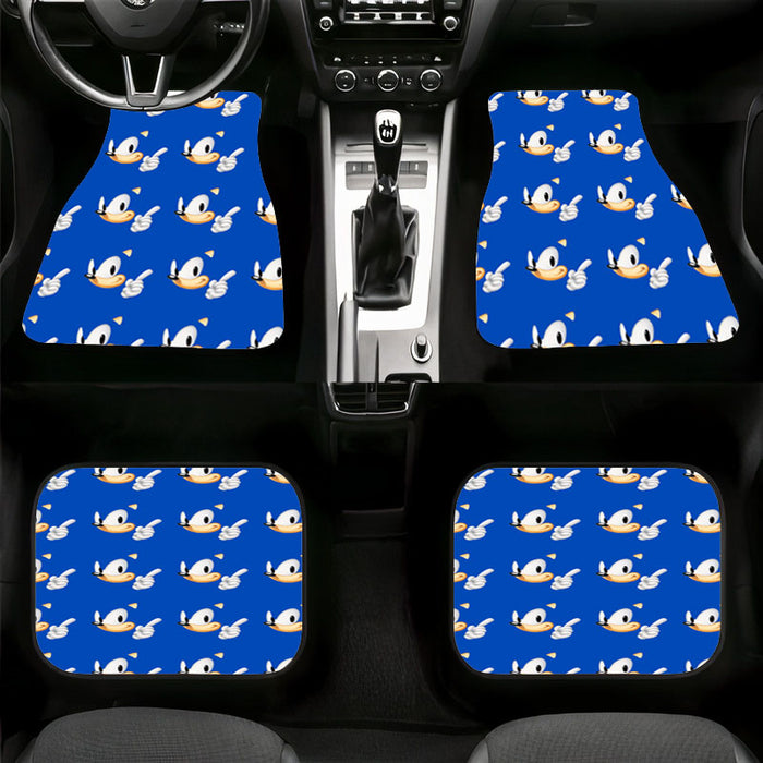 iconic expressions of sonic the hedgehog Car floor mats Universal fit