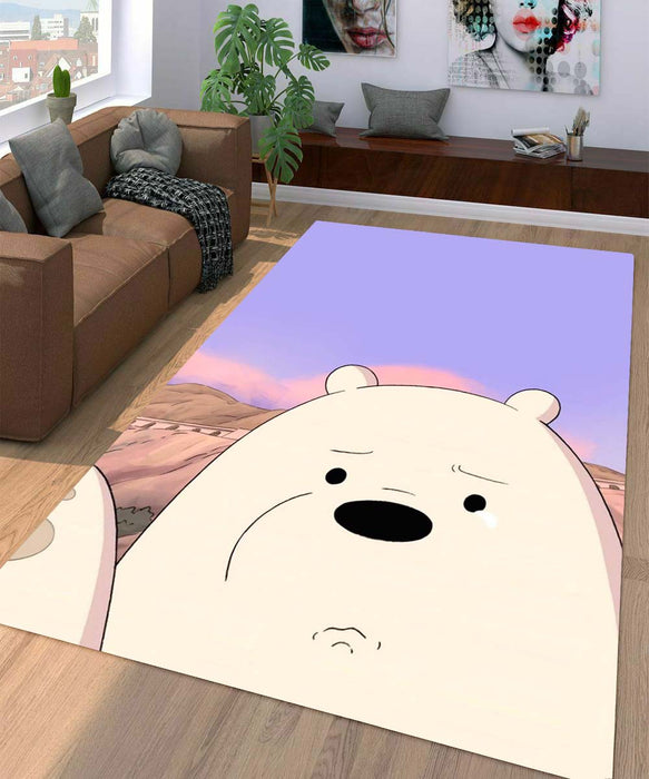 ice bear sad Living room carpet rugs