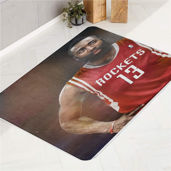 james harden rocket player nba legend bath rugs