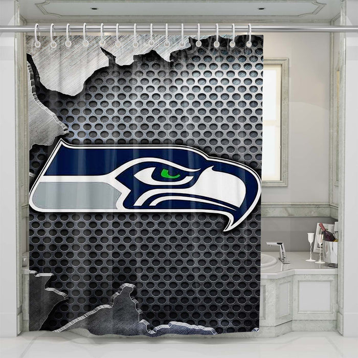 seattle seahawks logo shower curtains