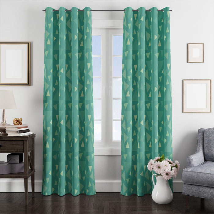 iconic shape of animal crossing window Curtain