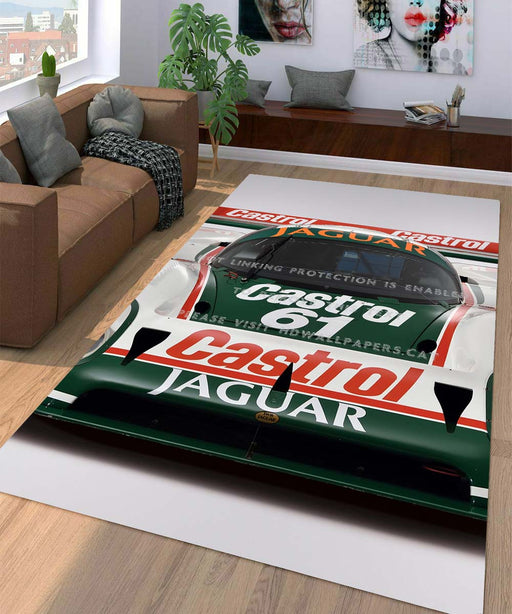 jaguar castrol car racing Living room carpet rugs