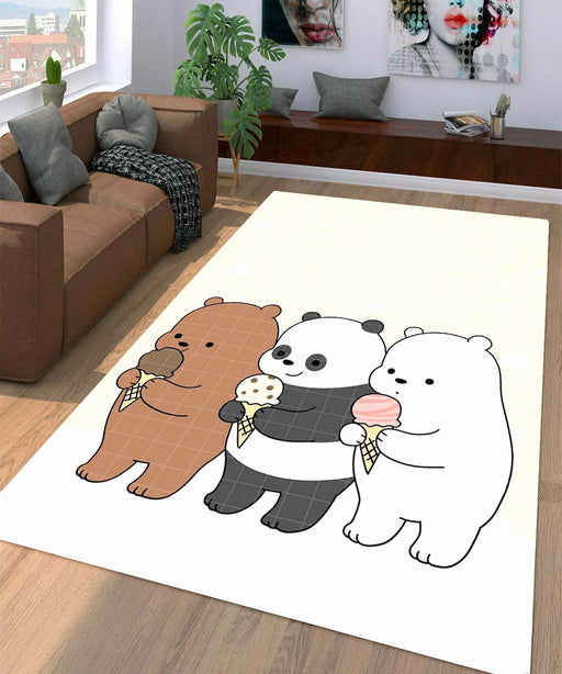 ice cream and we bare bears Living room carpet rugs