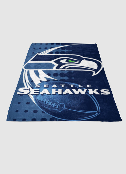 seattle seahawks over dots soft fleece blanket