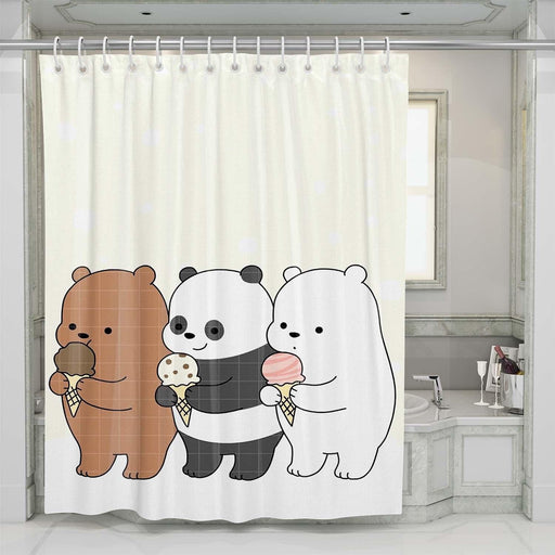 ice cream and we bare bears shower curtains