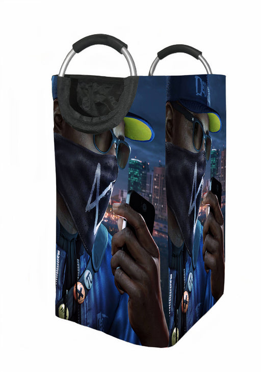 icon character style watch dogs 2 Laundry Hamper | Laundry Basket