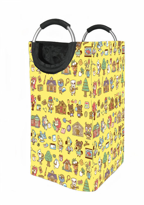 illustration lifes in animal crossing game Laundry Hamper | Laundry Basket