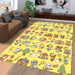 illustration lifes in animal crossing game Living room carpet rugs