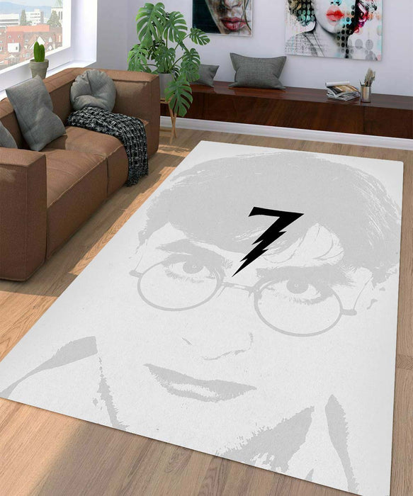 icon harry potter monochrome Living room carpet rugs