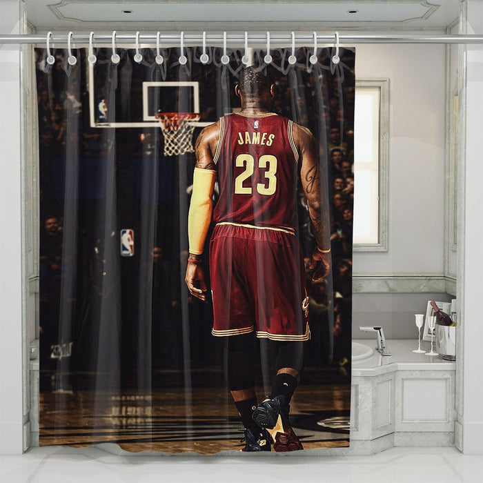 james as best nba player shower curtains