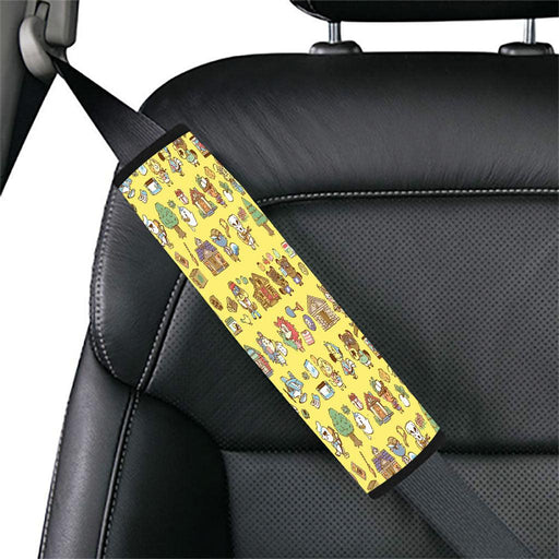 illustration lifes in animal crossing game Car seat belt cover