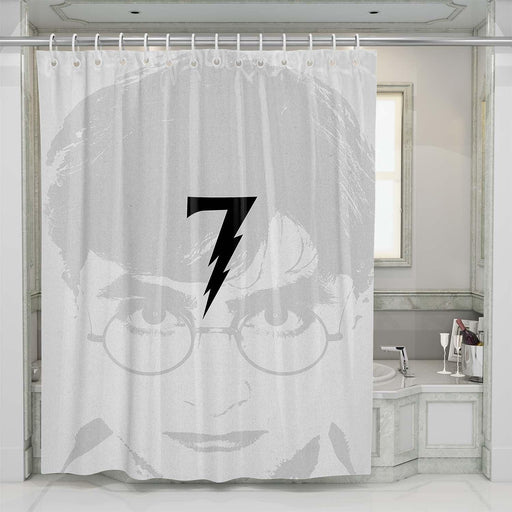 icon harry potter monochrome shower curtains