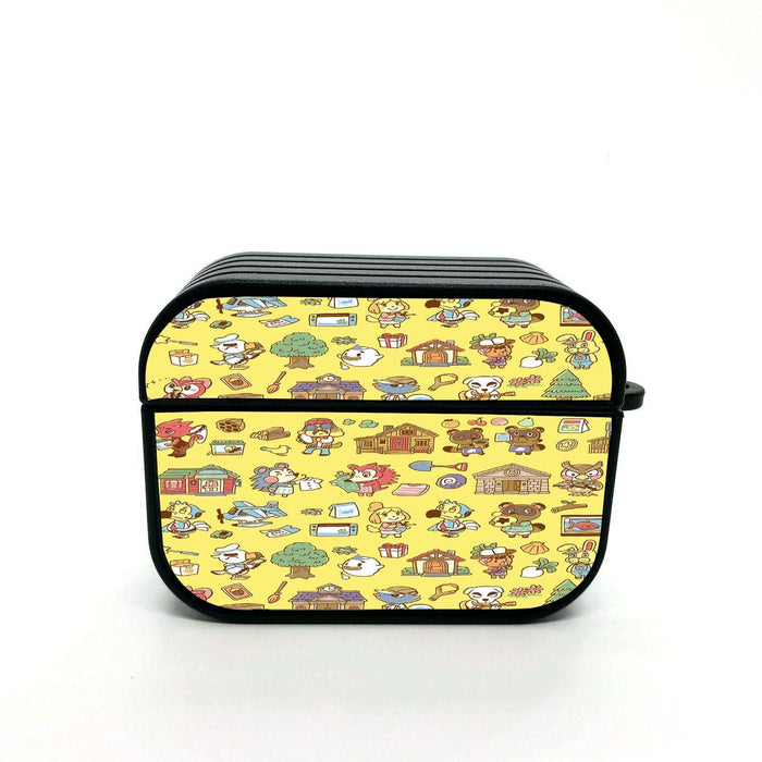 illustration lifes in animal crossing game airpods case