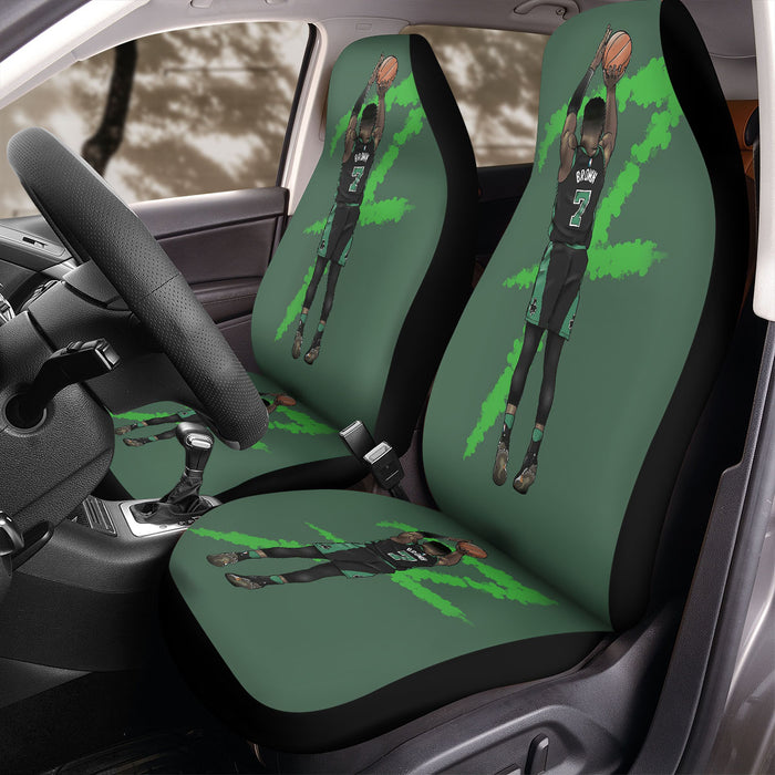 jaylen brown shooting basketball nba player Car Seat Covers