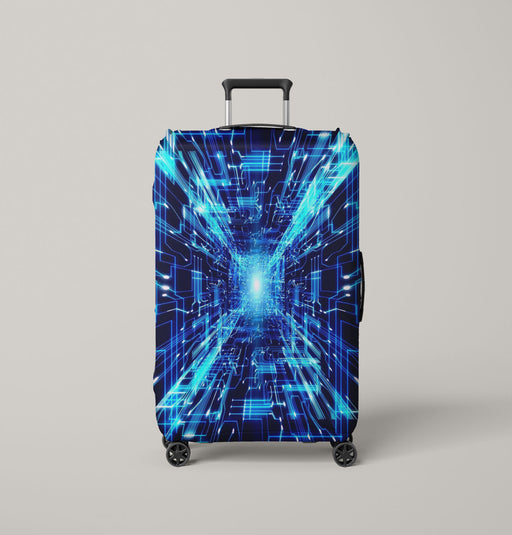 infinity space from future neon Luggage Cover | suitcase