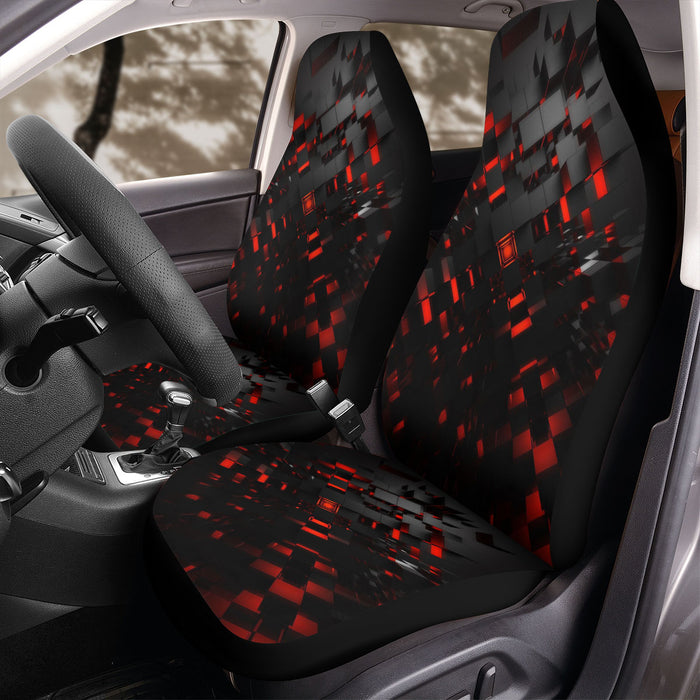 into dark space red light Car Seat Covers