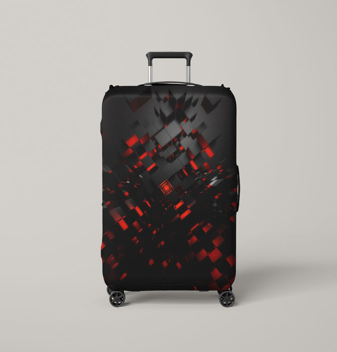 into dark space red light Luggage Cover | suitcase