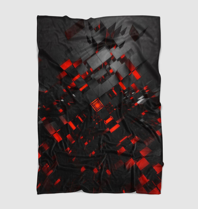 into dark space red light Ultra soft fleece blanket