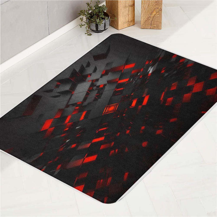 into dark space red light bath rugs